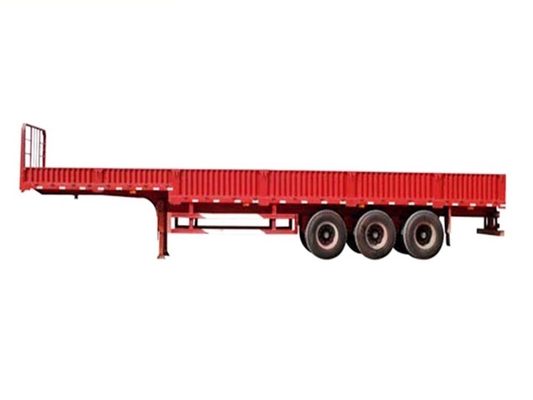 40-60 Tons Side Wall Semi Trailer Q345B Steel Three Axle Trailer