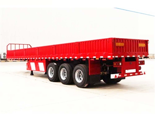 40-60 Tons Side Wall Semi Trailer Q345B Steel Three Axle Trailer