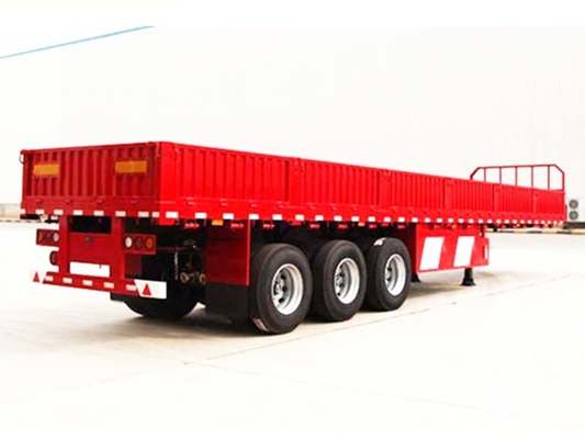 40-60 Tons Side Wall Semi Trailer Q345B Steel Three Axle Trailer