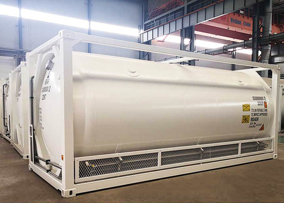 LNG Cryogenic ISO Tank T75 40 Ft Tank Container For Oxygen Nitrogen Hydrogen