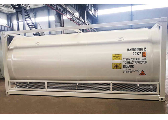 LNG Cryogenic ISO Tank T75 40 Ft Tank Container For Oxygen Nitrogen Hydrogen
