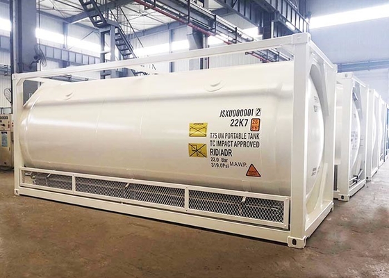 LNG Cryogenic ISO Tank T75 40 Ft Tank Container For Oxygen Nitrogen Hydrogen